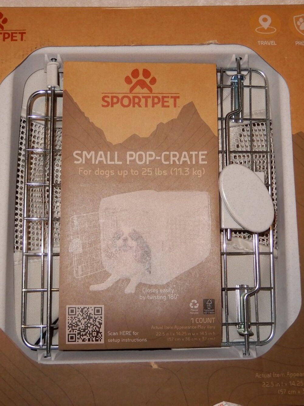 Sport Pet small Soft Sided Collapsible Pop-Up Crate